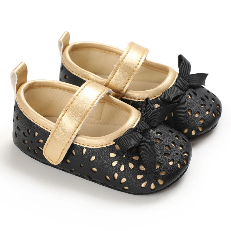 Black British Retro Princess Shoes For Spring And Autumn 0-18 Months Baby Shoes With Soft Soles And Non Slip Baby Walking Shoes
