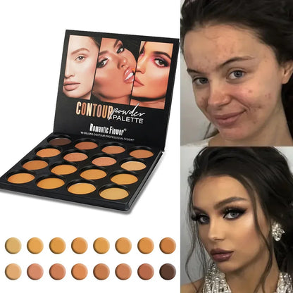 16 Colors Contour Powder Matte Palette Highlight Concealer Pressed Powder Kit Oil Control Waterproof Makeup For Women Cosmetics