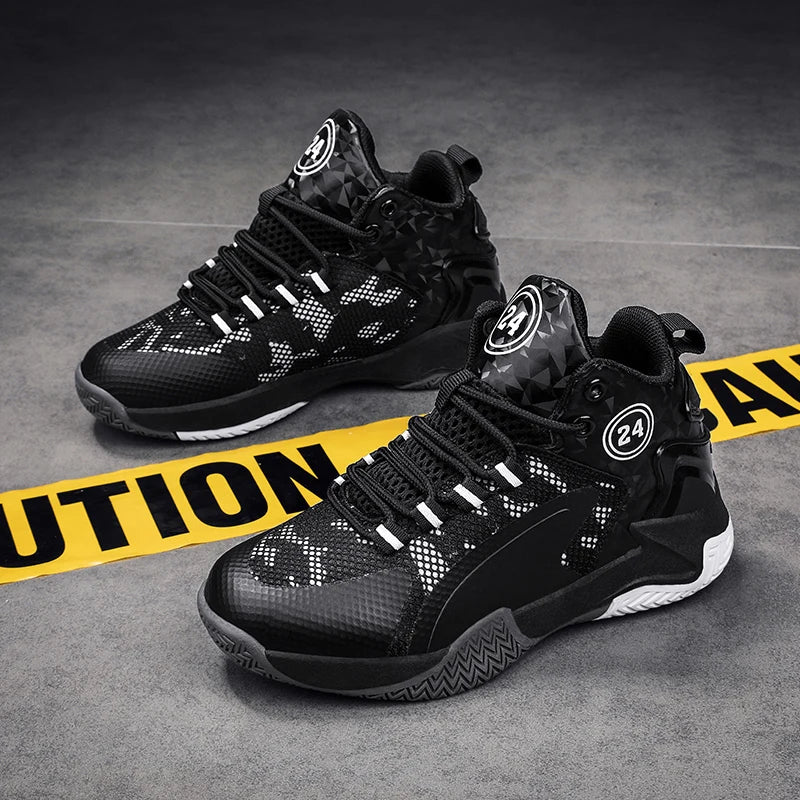 Kids Basketball Shoes Boys Sneakers Non-slip Child Trainer Basket Shoes Outdoor Leather Children Sport Shoes