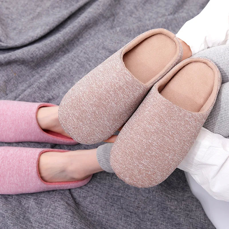 Home Slippers For Women Men Soft House Winter Indoor Light Comfort Floor Shoes Female Male Silence Slides Bedroom Japanese Style