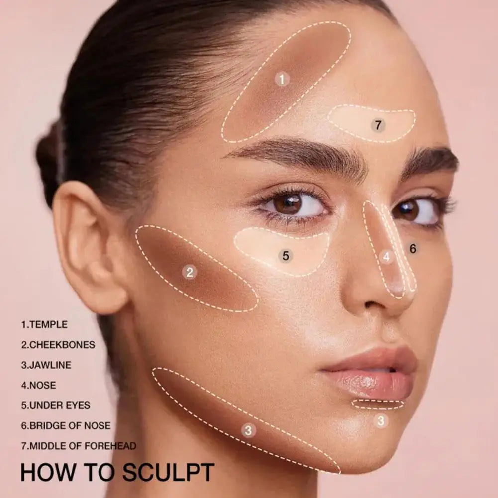 Contour Stick Cream Long-wear Lightweight Stick Easy to Sculpt Face Concealer Bronzer Contouring Makeup Pen