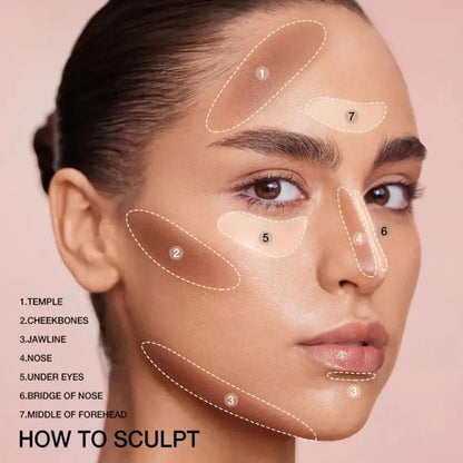 Contour Stick Cream Long-wear Lightweight Stick Easy to Sculpt Face Concealer Bronzer Contouring Makeup Pen