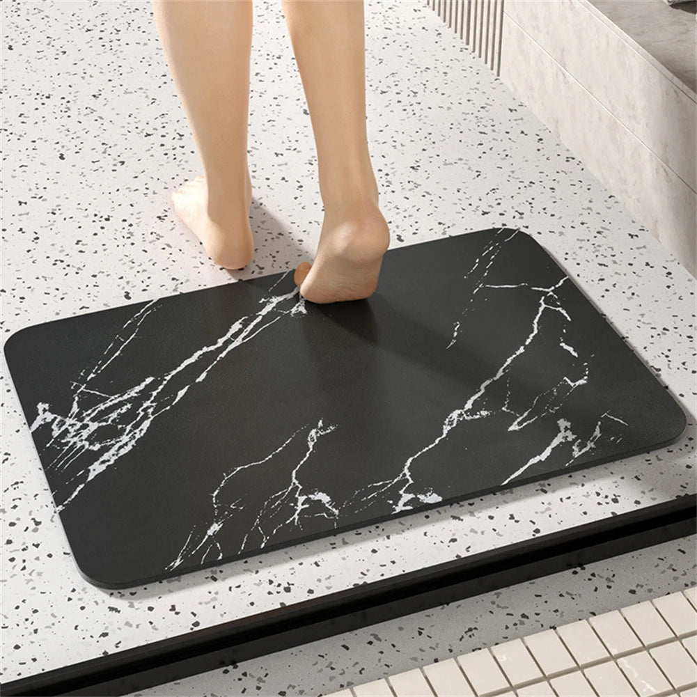60x40CM Bathroom Rugs Washable Bath Mat Diatomite Stone PU Floor Mat Non Slip Quick Dry Pad Multi-Purpose Doormat Bathroom Acces