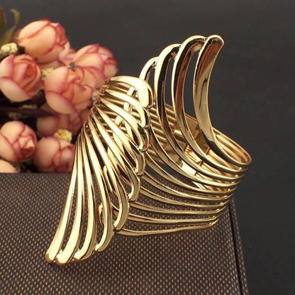2pcs Modern Luxury Gold/Silver Creative Angel Wings Pattern Spring Curtain Tiebacks,Used For Bedroom, Living Room Curtains