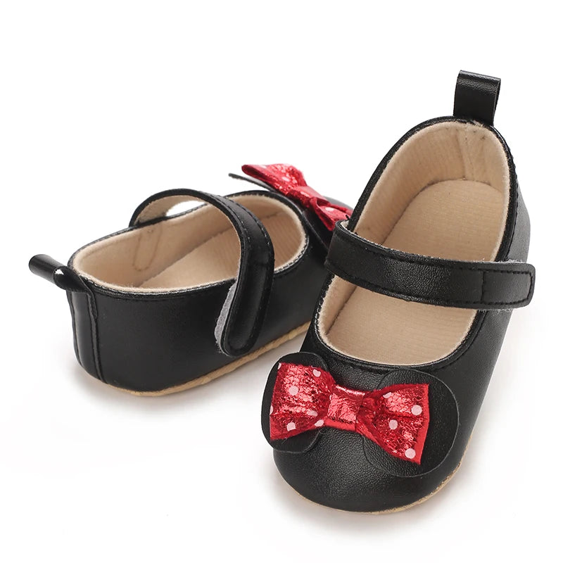 Black British Retro Princess Shoes For Spring And Autumn 0-18 Months Baby Shoes With Soft Soles And Non Slip Baby Walking Shoes