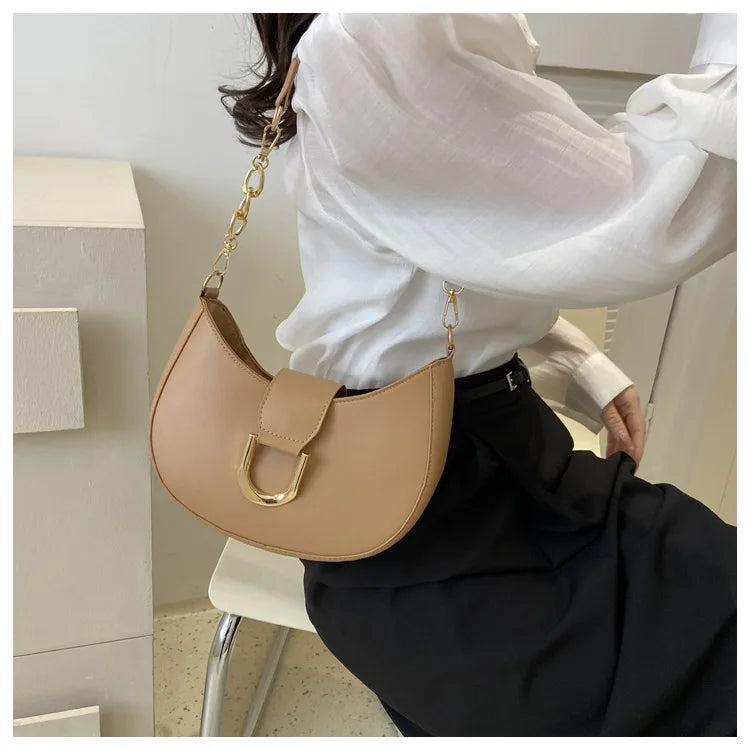 Trendy Pu Leather Shoulder Bag for Women Stylish Underarm Purse with Zipper Closure, Elegant Design Perfect for Everyday Use