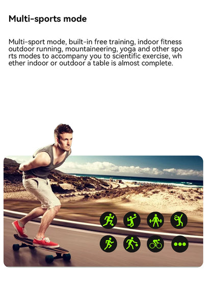 2025 New Smart Watch Men Women Gifts 2.01'' Full Touch Screen Sport Fitness Tracker Smartwatch Men BT Calls Digital smarthwhatch