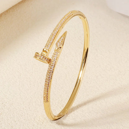 Female Jewelry Nail Bracelets Trendy Bracelet Zircon Screw Bracelet For Women Everyday Party Festive Jewelry As Gifts
