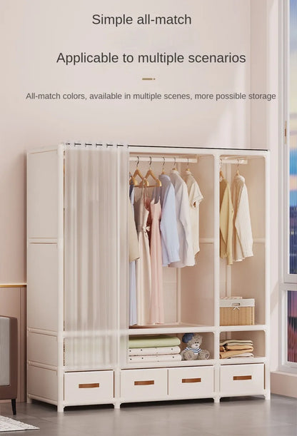 Floor-Standing Simple Wardrobes Home Large Capacity Durable Clothes Cabinet Dustproof And Economical Wardrobe Bedroom Furniture