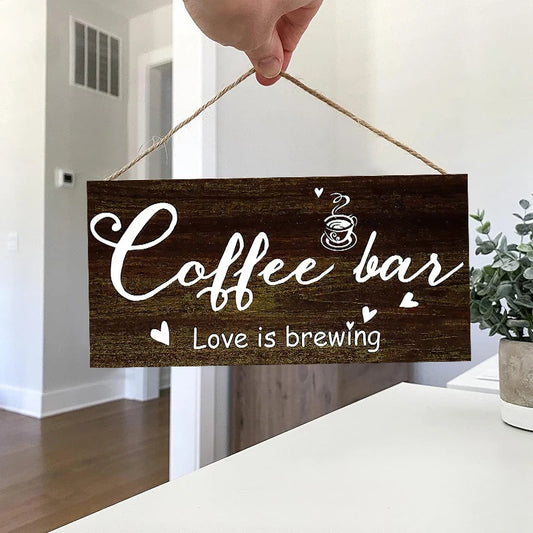 Rustic Coffer Wall Hanging Decor Wood Art Plaques Sign Door Sign for Home Living Room Front Door Coffer Shop Decor