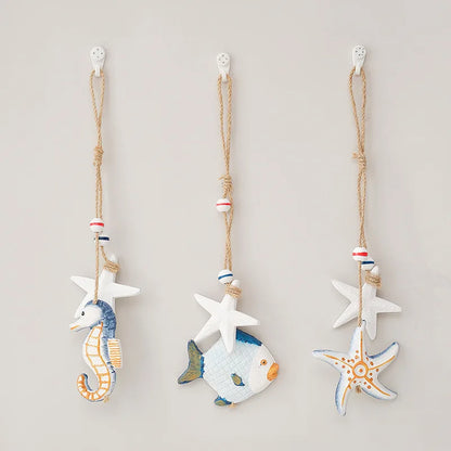 Seahorse/Fish/Star for Nautical Home Decoration Wall Hanging Ornament Statue Beach Theme Decor