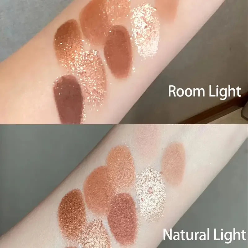 Urbancy 9 color Chocolate Eyeshadow Palette Matte Pearlescent Glitter Glitter Earth Eyeshadow Makeup