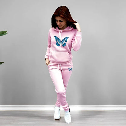 Women's 2 Piece Outfit Set Hoodie Joggers Tracksuit Casual Daily Fashion Autumn Winter Female Home Outdoor Comfort Warm Outfit