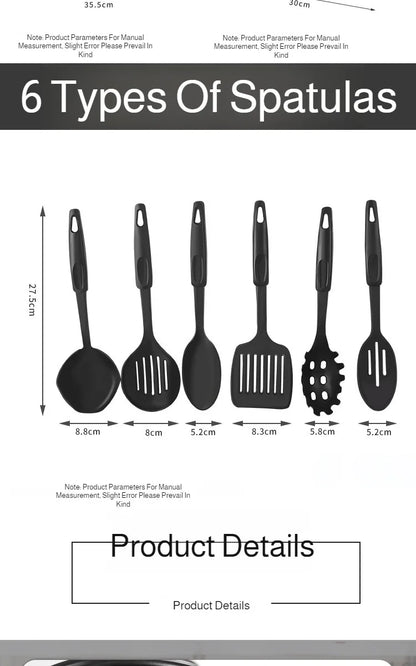 13 Piece Cookware Set Milk Pot Soup Pot Flat Bottomed Small Frying Pan with Lid And Shovel Kitchenware Set for Cooking pots Set