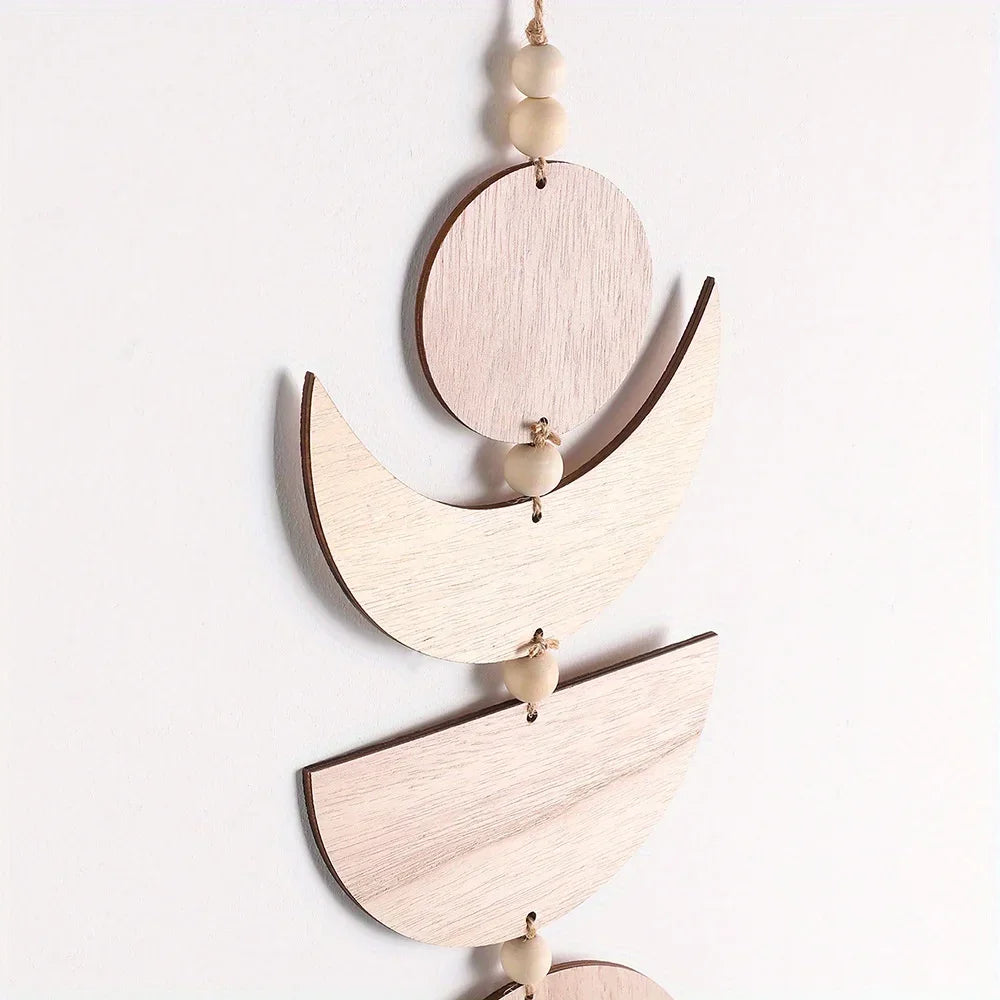 Wooden Hanging Pendant Wall Decor Home Decor Wooden Decor Pendant  Moon Pendant Bohemian Style