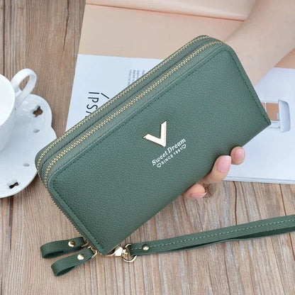 Pu Leather Women Wallets Women Purses Fashion Long Zipper Women's Wallet Money Coin Holder Female Long Purse Female Purse Zipper