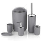 6pcs/set Bathroom Accessories Set  Soap Dish Toothbrush Holder Toilet Brush Lotion Rack Trash Can Modern Bathroom Decor