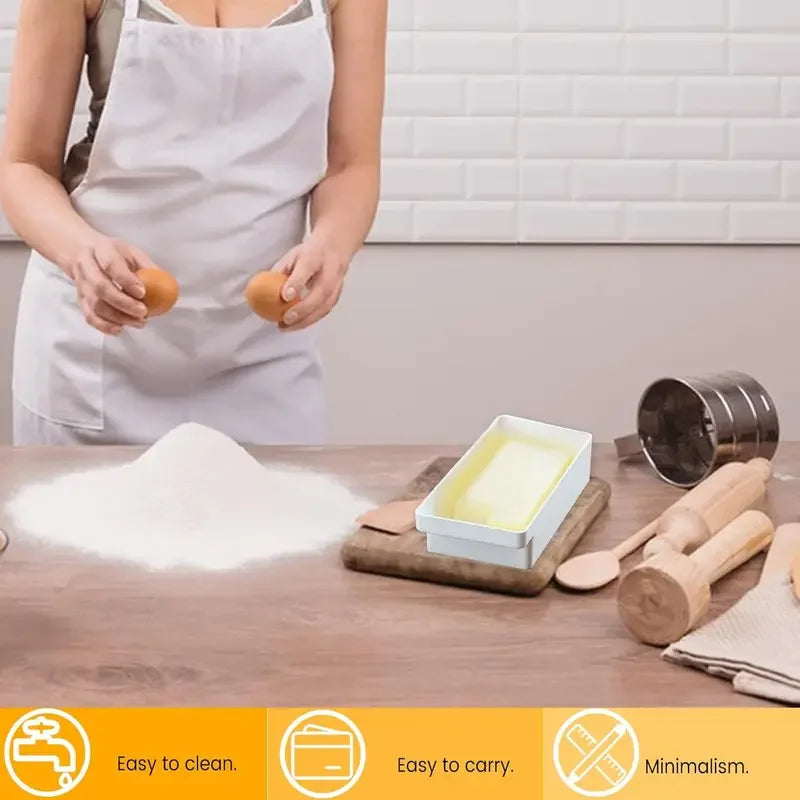 Kitchen Butter Tray Butter Dish With Cover Fresh-keeping Box Cutter Slicer Countertop For Refrigerator Storage Home