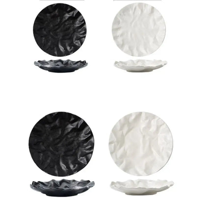 Kitchen Organizer Ceramic Western Cuisine Plate Reusable Multi-Function Storage Dish Creative Dessert Tray Fruit