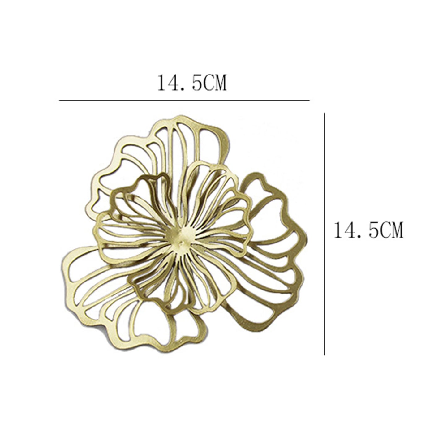 Wall Decoration Flower Metal Wall Art Decor Floral Wall Hanging Decor Wall Ornament for Living Room Kitchen Bathroom Hotel