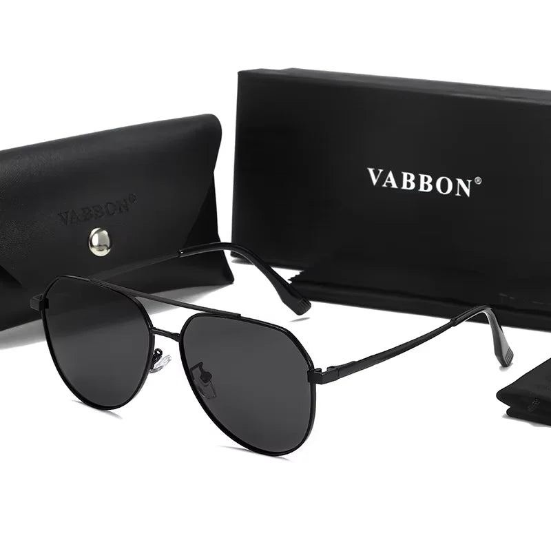 Polarized Sunglasses For Men Large Metal Frame Sun Protection And UV Protection Sunglasses Aviator Sunglasses Frog Mirro 9542