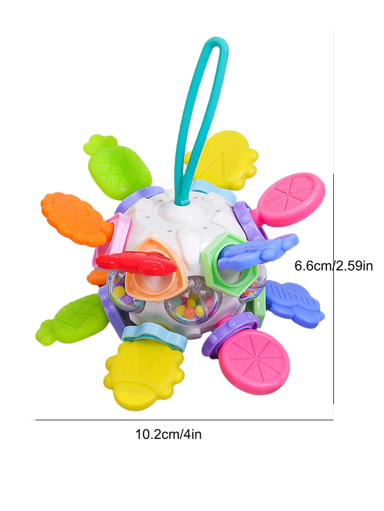 Montessori Baby Teething Toys Sensory Chew Teething Ball Rattle Grasping Activities Babies Toys for 0-18 Months Girls Boys Gifts