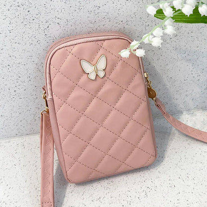 PU Leather Shoulder Bag Fashion Mini Embroidery Crossbody Bag Women Fashion Mobile Phone Bags Waterproof Handbag Female Wallet