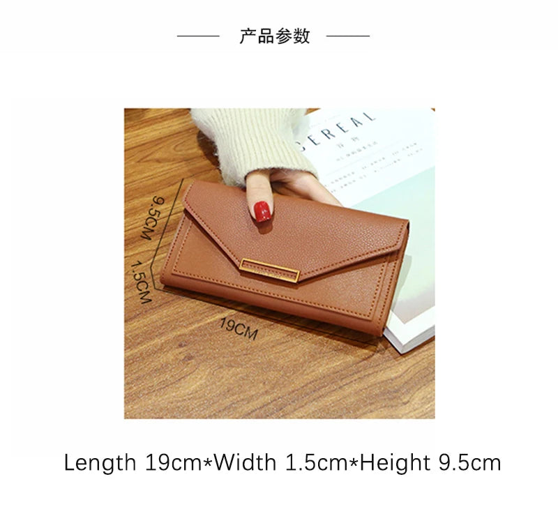 Multi-functional Wallet For Women Large Capacity PU Leather Women's Purses Long Hasp Cards Holder Ladies Money Coins Clutch Bag