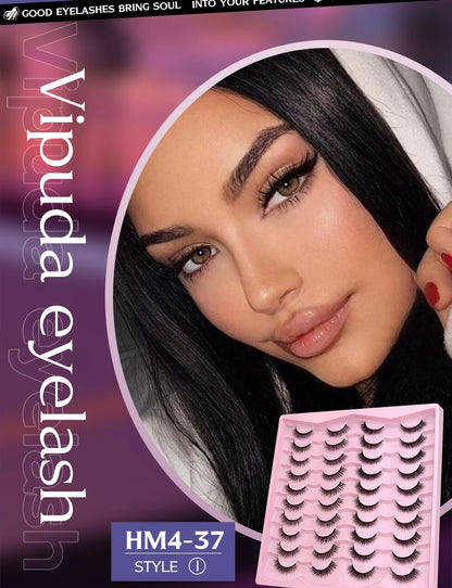 2 Style 20 Pairs Eyelash 3D Natural Mink False Eyelashes Makeup Fake Eye Lashes Faux Cilios Make Up Beauty Tools Wholesale