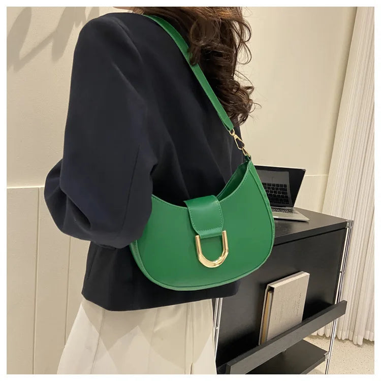 Trendy Pu Leather Shoulder Bag for Women Stylish Underarm Purse with Zipper Closure, Elegant Design Perfect for Everyday Use