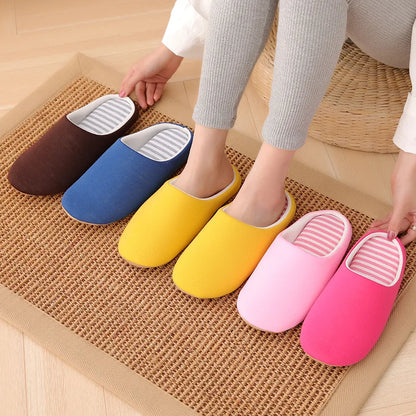 Home Slippers For Women Men Soft House Winter Indoor Light Comfort Floor Shoes Female Male Silence Slides Bedroom Japanese Style