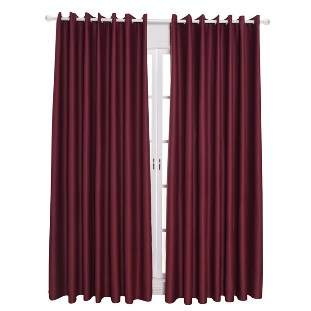 Textured Blackout Window Curtain Pair Thermal Insulated Linen Room Darkening Grommet Curtains Size 140245 Light Green Energy