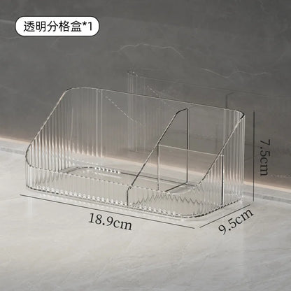 Bathroom Storage Boxes Transparent  Cosmetics Dormitory Accessories Organizer Modern Style Convenient Organization Home