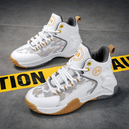 Kids Basketball Shoes Boys Sneakers Non-slip Child Trainer Basket Shoes Outdoor Leather Children Sport Shoes