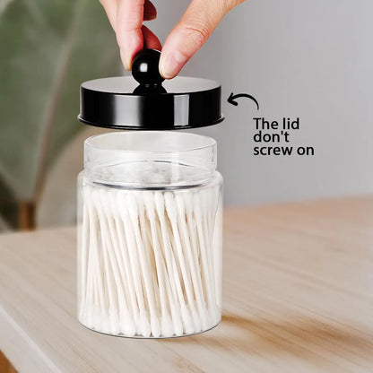 Bathroom Vanity Storage Organizer Set -- Farmhouse Decor Qtip Holder for Cotton Swabs,Makeup Sponges,Flossers,Paper Clips