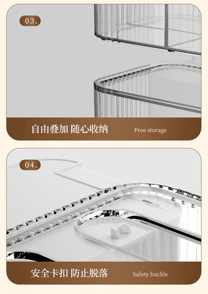 Bathroom Storage Boxes Transparent  Cosmetics Dormitory Accessories Organizer Modern Style Convenient Organization Home