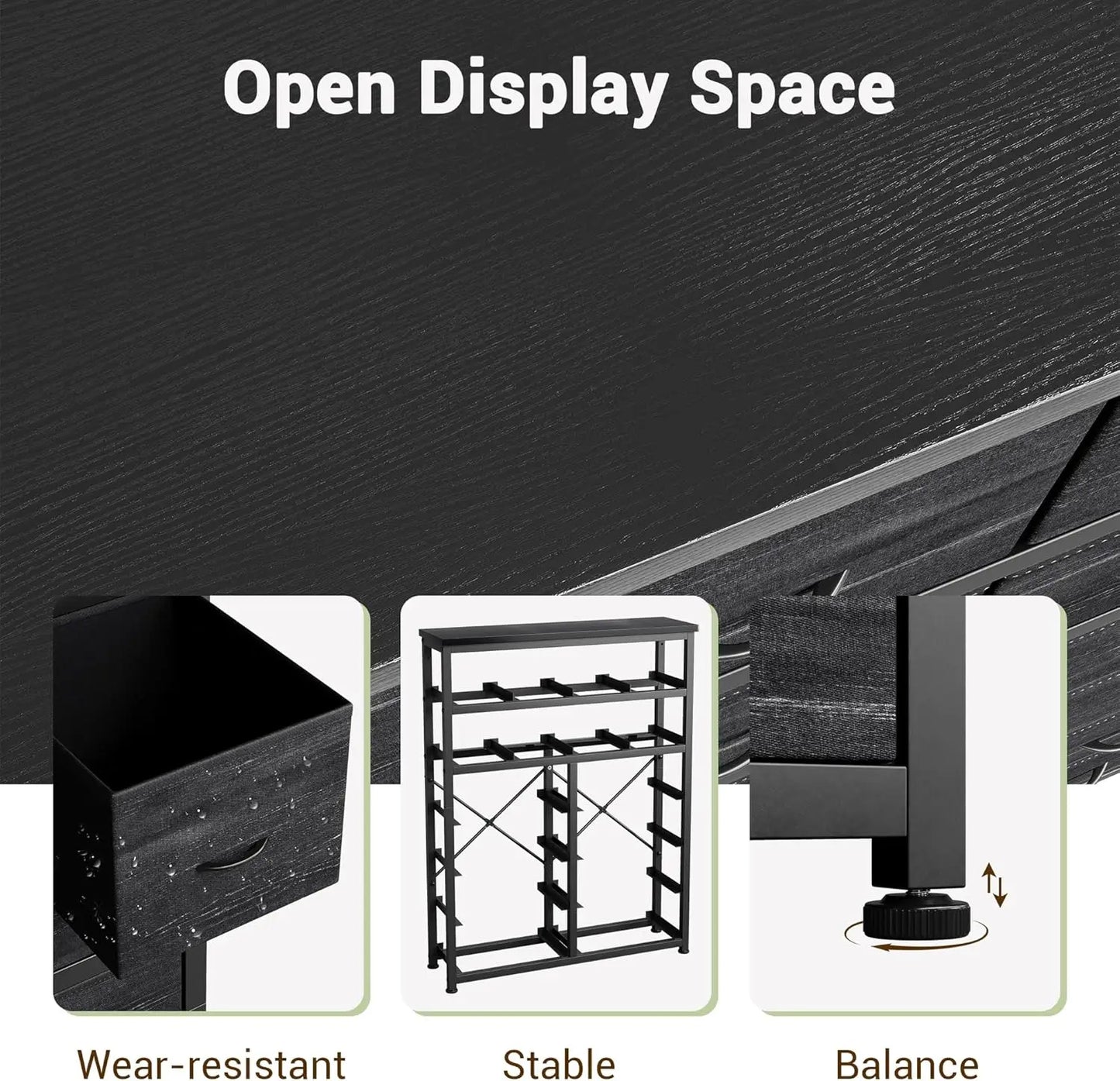 Dresser for Bedroom with 16 Drawer, Dressers & Chests of Drawers, Tall Dresser for Bedroom, Dresser Organizer with Fabric Bins
