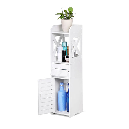 Bathroom Cabinet White Wooden Bathroom Cabinet Toilet Storage Shelf  Organizer Toilet Cabinet Wooden Bathroom Cabinet