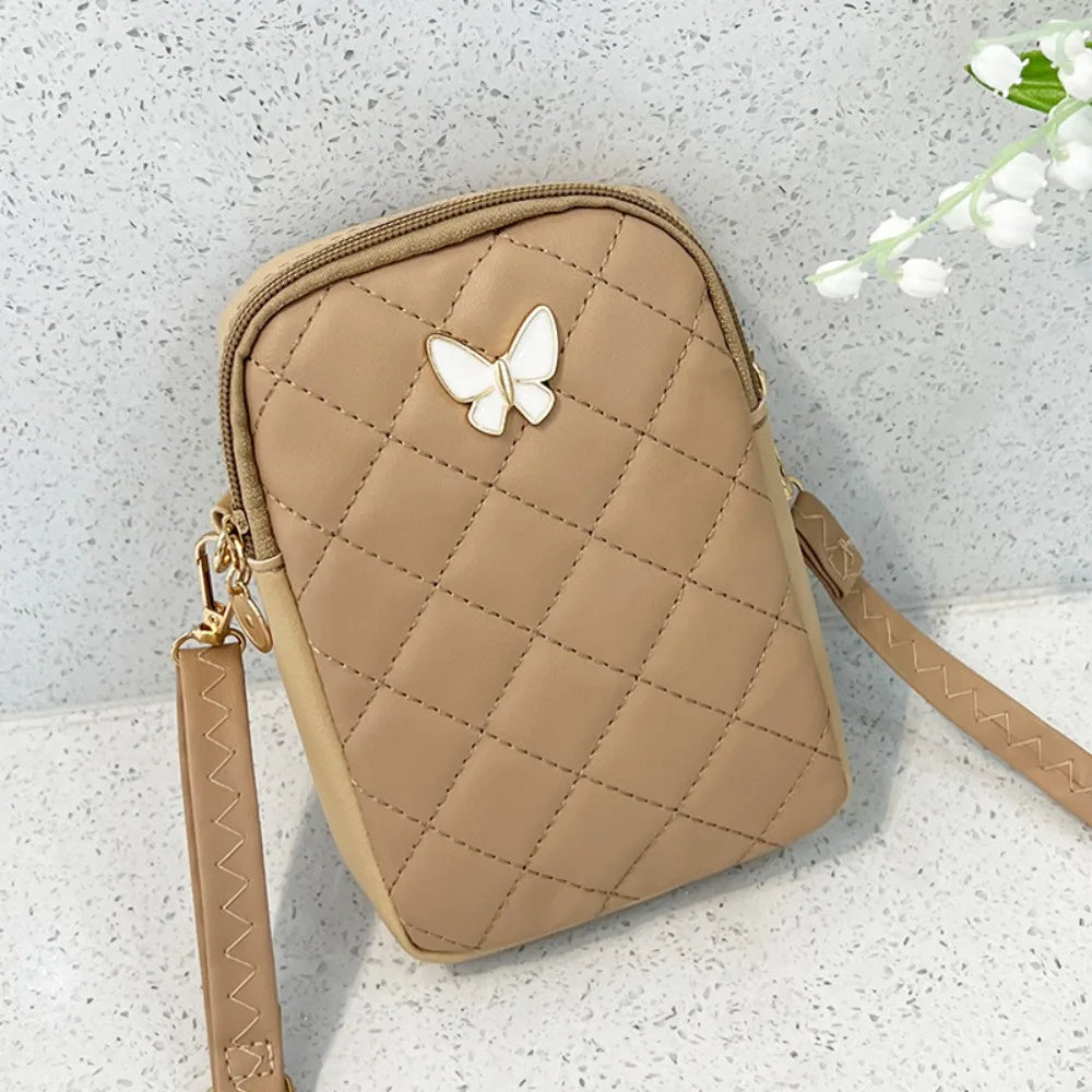 PU Leather Shoulder Bag Fashion Mini Embroidery Crossbody Bag Women Fashion Mobile Phone Bags Waterproof Handbag Female Wallet