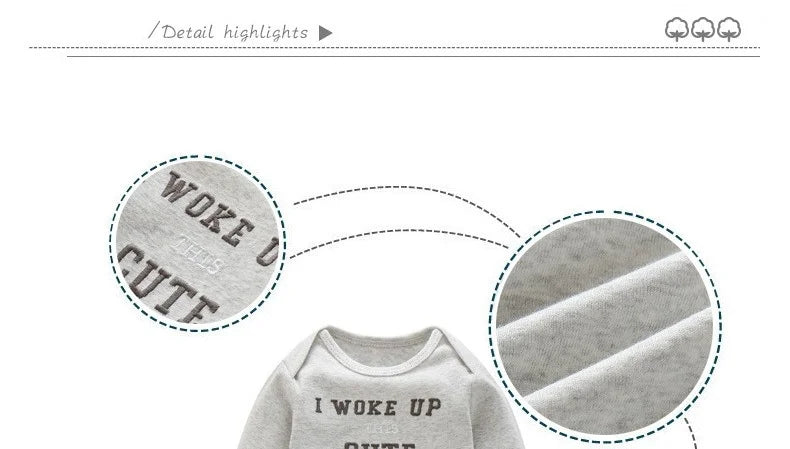 Newborn Baby Girls Clothes Set Pure Cotton Clothes Soft Cute Animal Kids Bodysuits+Pants Outfit Toddler 3Pcs Kids Bebe 6-24M