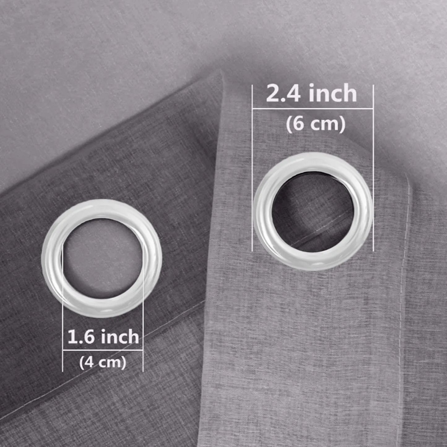 Blackout Curtains for Bedroom Faux Grommet Light Filtering Semi Sheer Gradient Window Curtain for Living Room Heat Blocking