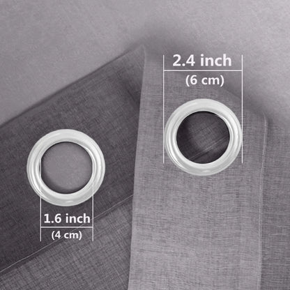 Blackout Curtains for Bedroom Faux Grommet Light Filtering Semi Sheer Gradient Window Curtain for Living Room Heat Blocking