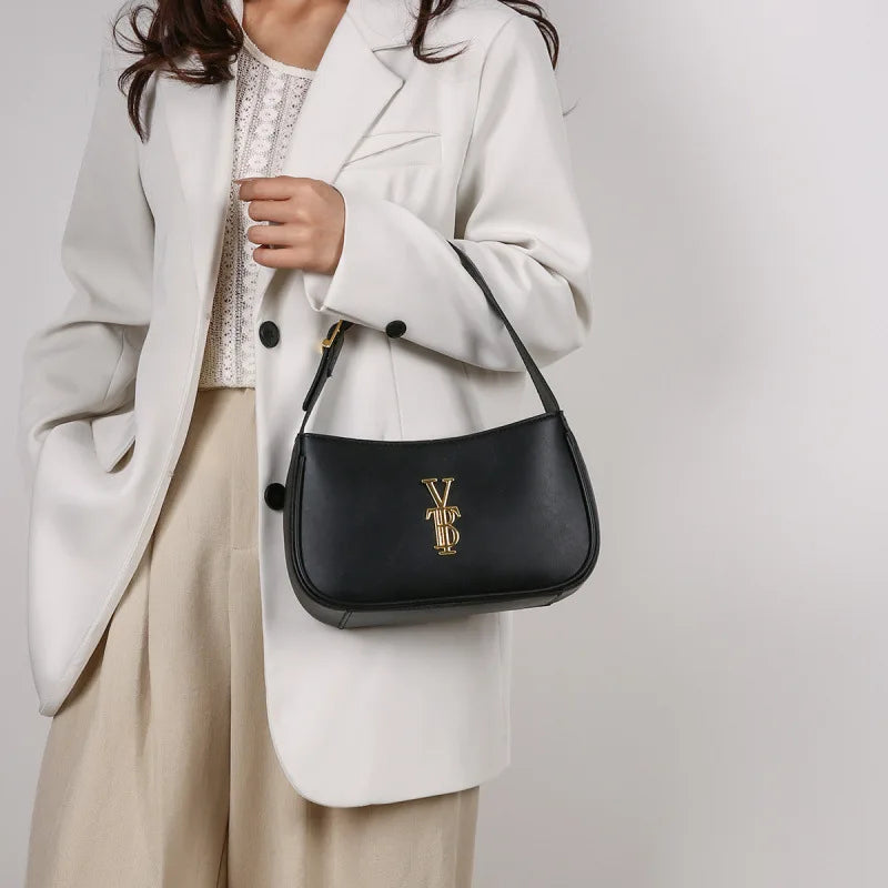 Luxury Underarm Bag for Women, Minimalist Designer Shoulder Purse, Fashionable Crossbody Bag, High-End Aesthetic & Versatile