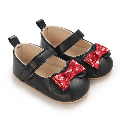 Black British Retro Princess Shoes For Spring And Autumn 0-18 Months Baby Shoes With Soft Soles And Non Slip Baby Walking Shoes