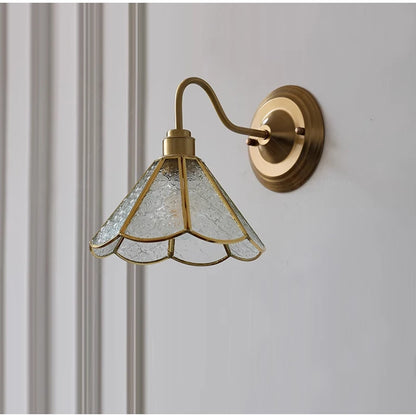 Bedroom headboard Tiffany living room background wall light light luxury Nordic American retro corridor corridor all copper wall