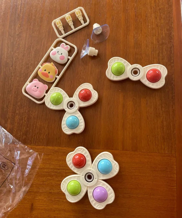 Baby Sucker Spinning Toys Children Bath Montessori Education Rotating 3 Years Bathroom Toys for Toddler Infant Toys for Baby