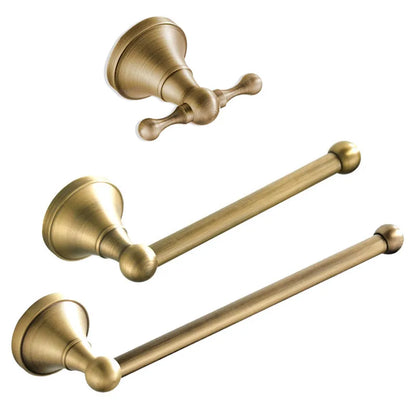 Bathroom Accessories Antique Brass Wall Mounted Toilet Paper Holder Towel Ring Robe Coat Hook Bathroom Hardware