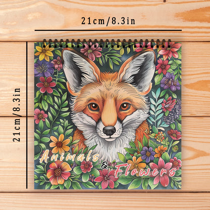 Stress Reduction Colouring Book 30 Sheets, 8.3x 8.3 inch 100gsm Thick Paper, Spiral Bound, Halloween and many other holiday gift