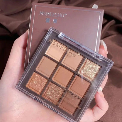 9 Colors Eyeshadow Palette Sweet Cool Girls Punk Smokey Black Grey Eye Shadow Palette Matte Eye Contouring Eye Makeup