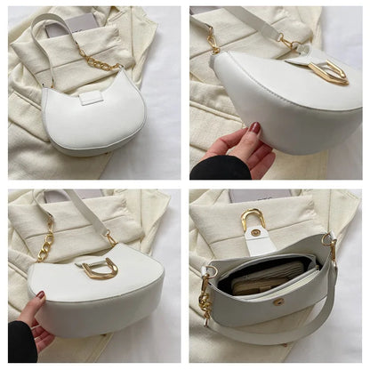 Trendy Pu Leather Shoulder Bag for Women Stylish Underarm Purse with Zipper Closure, Elegant Design Perfect for Everyday Use